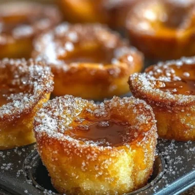 Delicious Cinnamon Sugar French Toast Muffins baked to perfection.