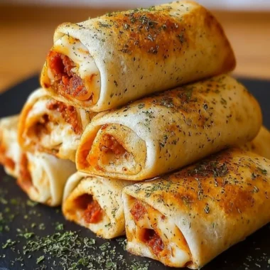 High protein pepperoni pizza rolls for a delicious snack
