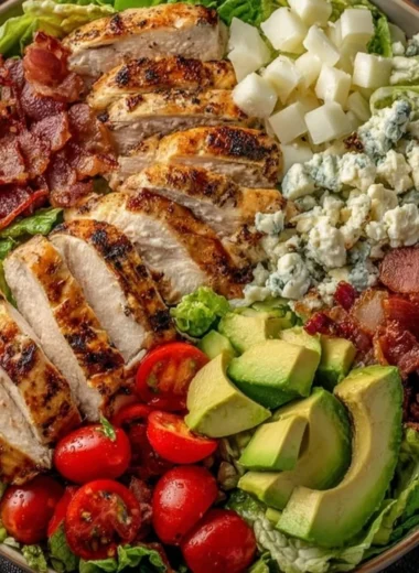 Savory BLT chicken salad with bacon, lettuce, and diced chicken