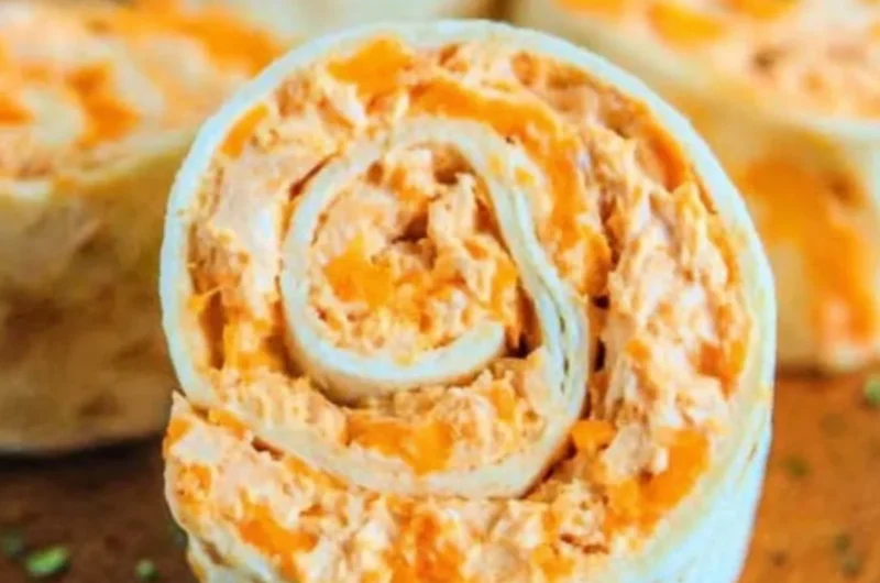 Buffalo Chicken Roll Ups served as a delicious appetizer