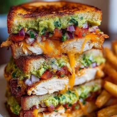 Delicious Chicken Avocado Melt Sandwich with grilled chicken and creamy avocado
