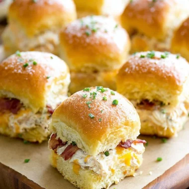 Chicken Bacon Ranch Pull Apart Rolls - perfect slider recipe