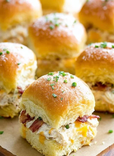 Chicken Bacon Ranch Pull Apart Rolls - perfect slider recipe