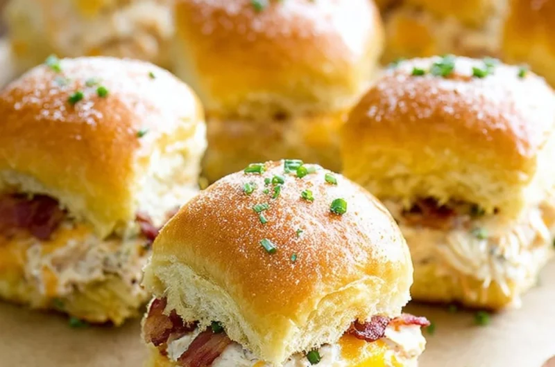 Chicken Bacon Ranch Pull Apart Rolls - perfect slider recipe