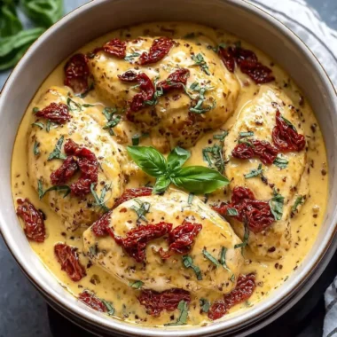 Delicious Crockpot Marry Me Chicken served on a plate with herbs and toppings.
