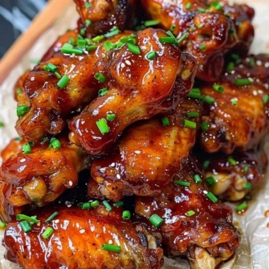 Delicious honey BBQ chicken wings on a platter, perfect for grilling.