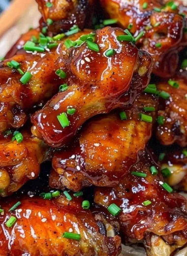 Delicious honey BBQ chicken wings on a platter, perfect for grilling.