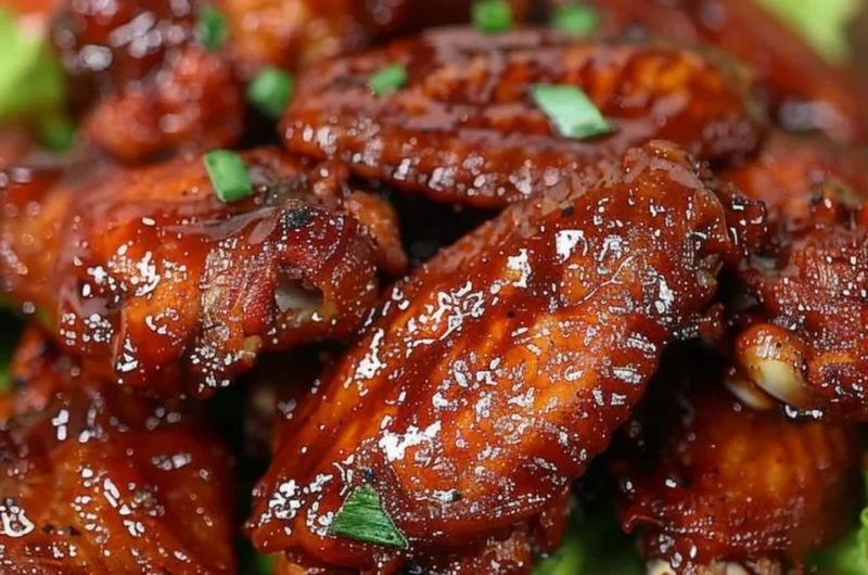 Delicious Honey BBQ Wings with a sweet and smoky glaze