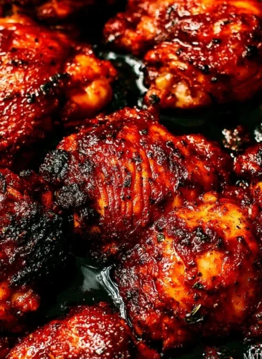 30-min oven baked boneless skinless chicken thighs on a plate
