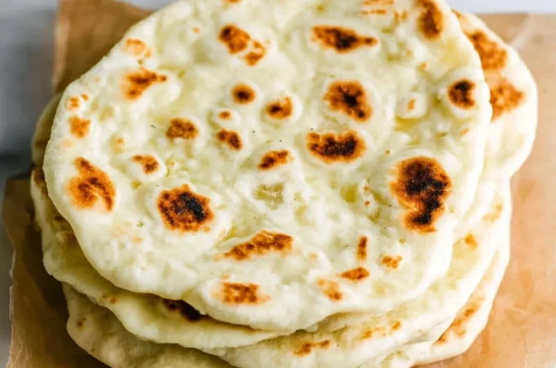 Freshly made Greek pita bread served with traditional fillings