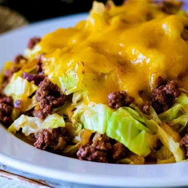 Cabbage Taco Skillet with colorful vegetables and tasty spices