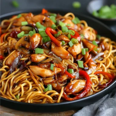 Delicious Chicken Chow Mein served with ultimate chow mein sauce.