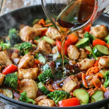 Bowl of easy stir fry sauce for enhancing flavors in meals