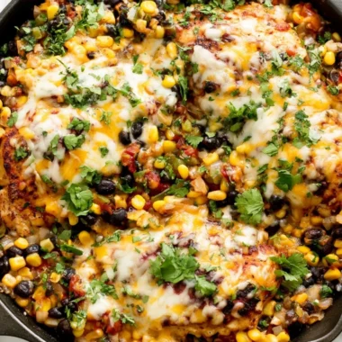 Delicious Santa Fe Chicken served with vibrant vegetables and spices