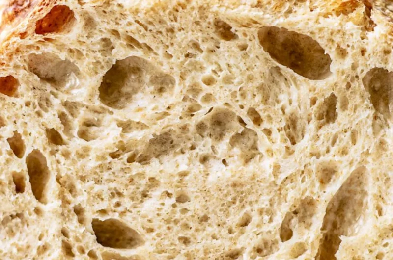 Freshly baked sourdough bread with a crispy crust and soft interior.