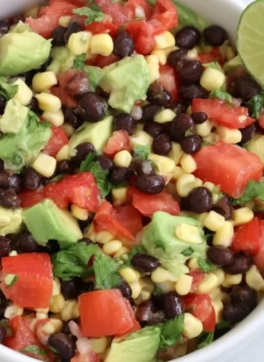 Delicious and colorful bean salad with fresh ingredients for meal prep